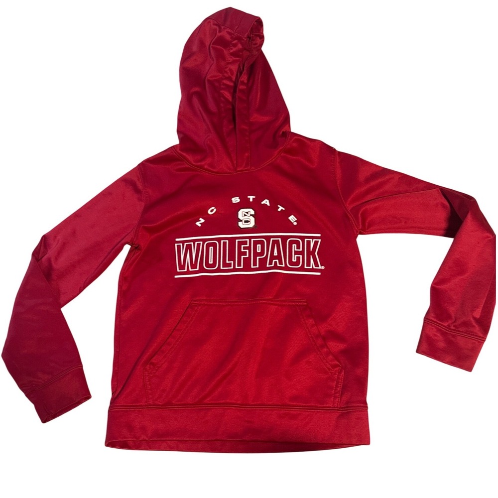 Gen2 NC State Wolfpack Kids Red Performance Hoodie Sweatshirt Size M 10-12